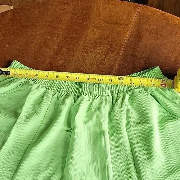 Maggie Sweet Spring Green A line Pocket Skirt Size 1X Petite - Picture 4 of 8